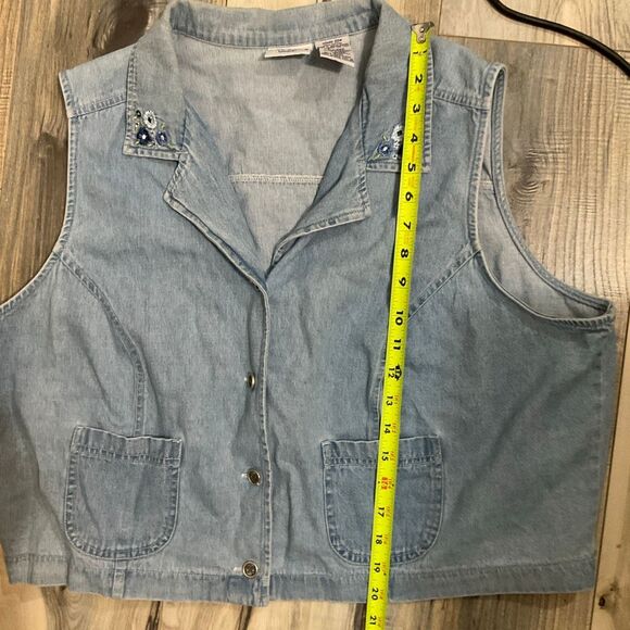 Bobbie Brooks women’s vintage denim vest , size 22w 100% cotton - Picture 7 of 8